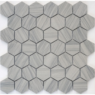 Мозаика СОТЫ Marmara grey POL hex  23x40x8