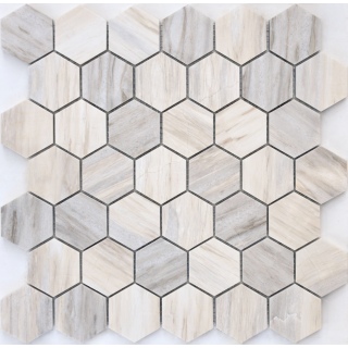 Мозаика СОТЫ Nuvola rosato POL hex  23x40x8