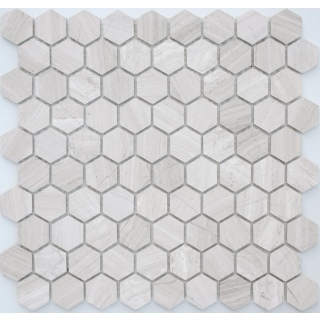 Мозаика СОТЫ Travertino silver MAT hex  18x30x6