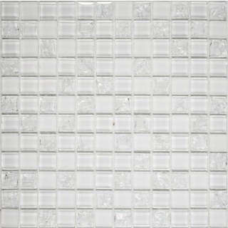   Мозаика WHITE CRUSH, 23*23мм	300*300*6 мм